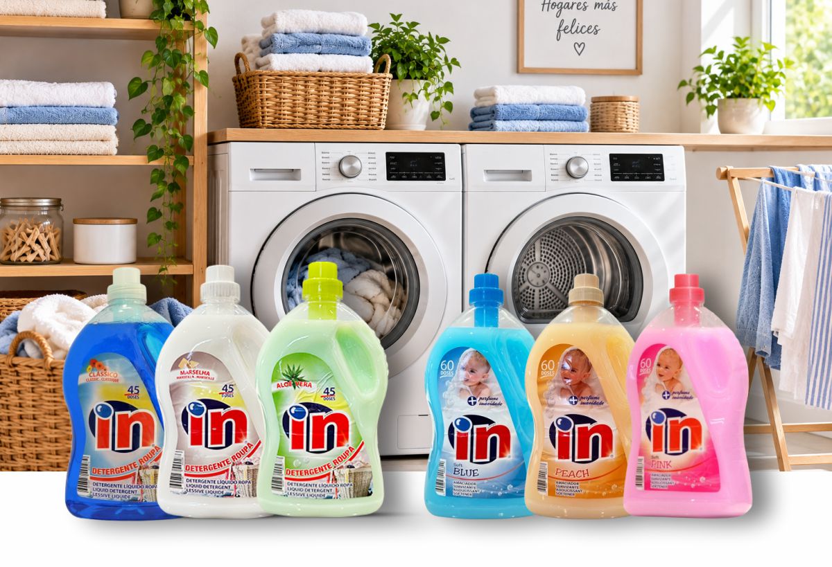 Detergentes y suavizantes para ropa IN: limpieza y frescura